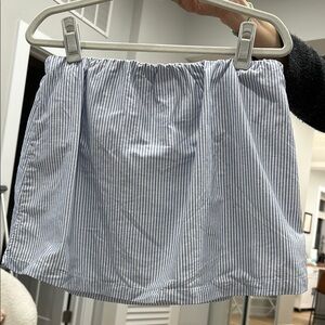 Djerf Avenue striped blue strapless top